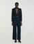Wide-leg elastic waist trousers