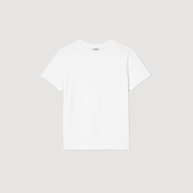 Cotton T-shirt with embroidery