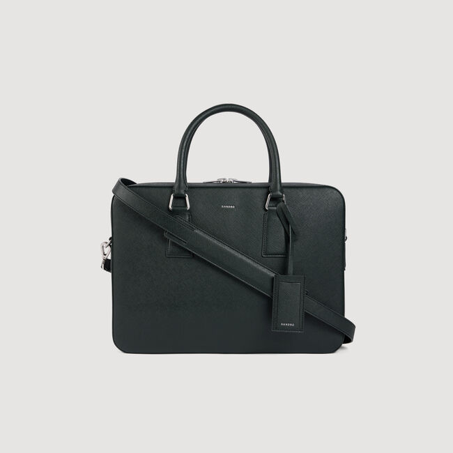 Large synthetic leather briefcase