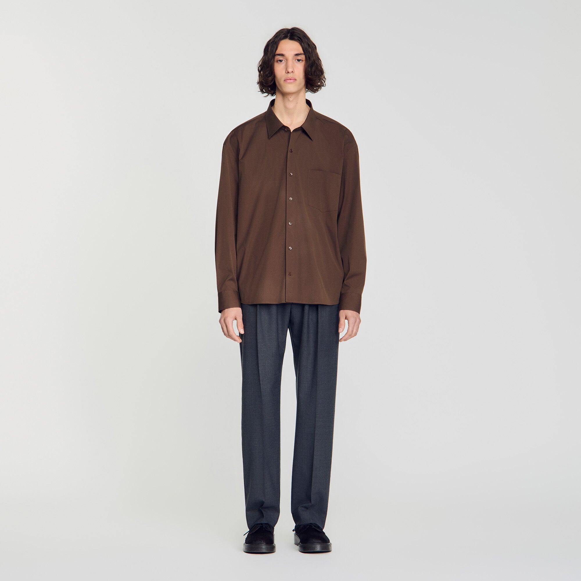 Oversized cotton shirt - Mixte | Sandro