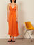 Midi dress with narrow straps