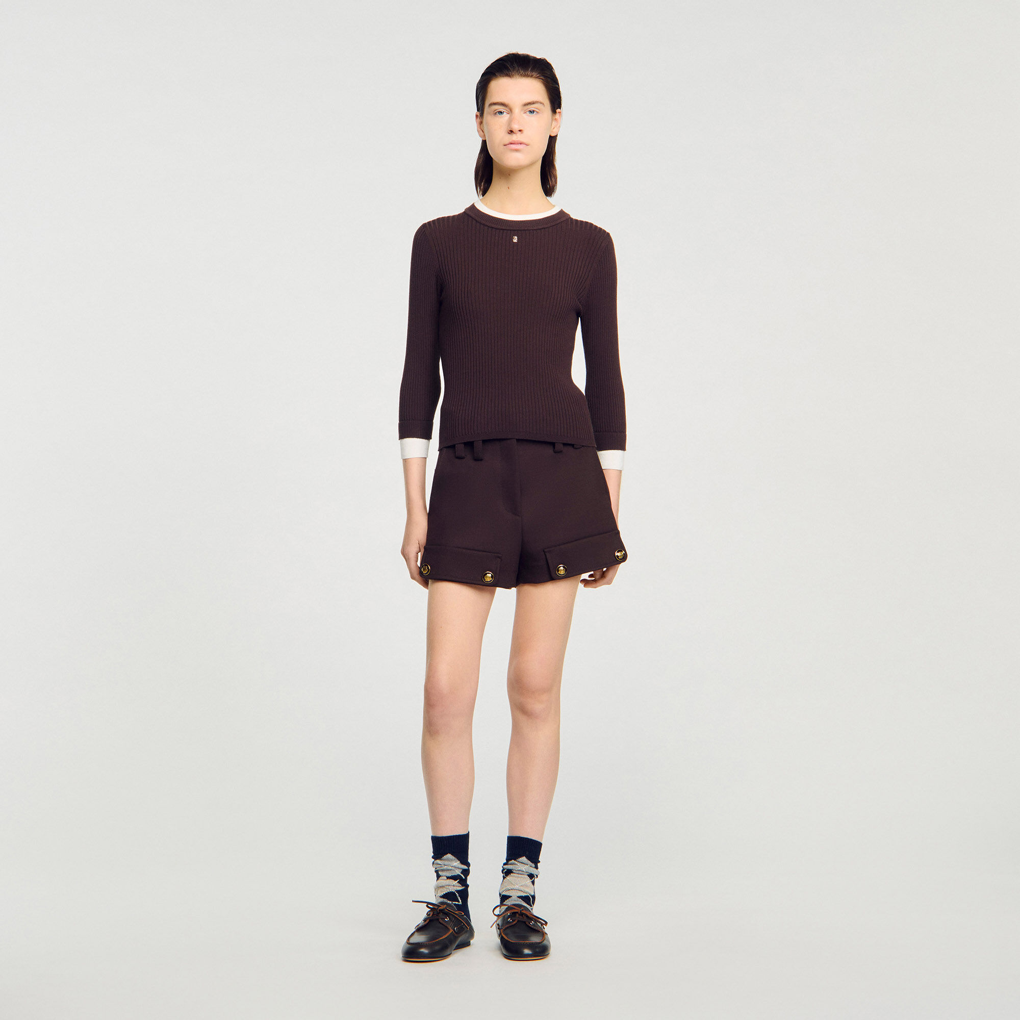 2-in-1 mixed wool jumper