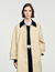 Long coat with leather collar - Women | Sandro