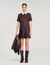 Printed satin-effect short dress