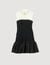 Short two-tone ruffled dress