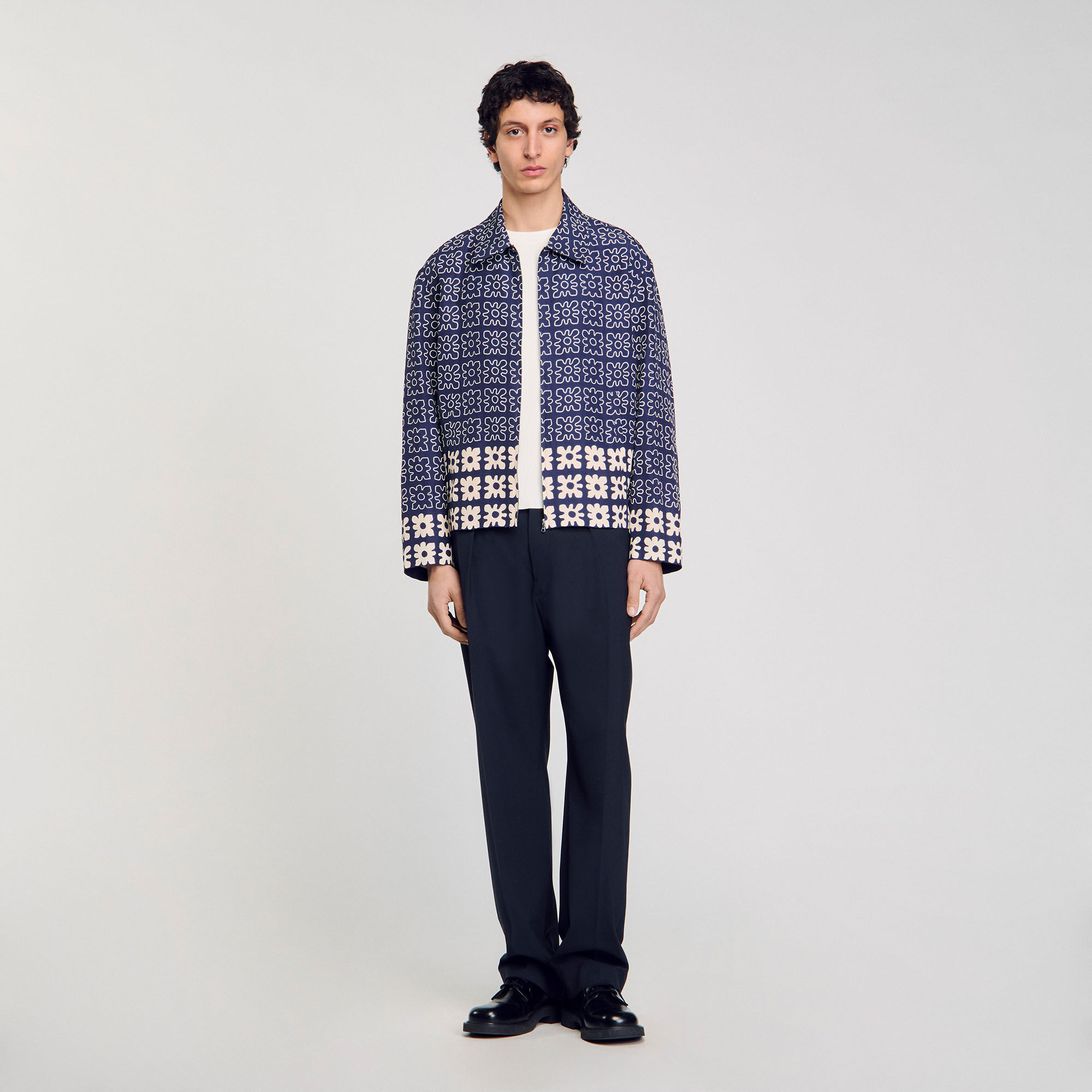 Jacket with floral motif