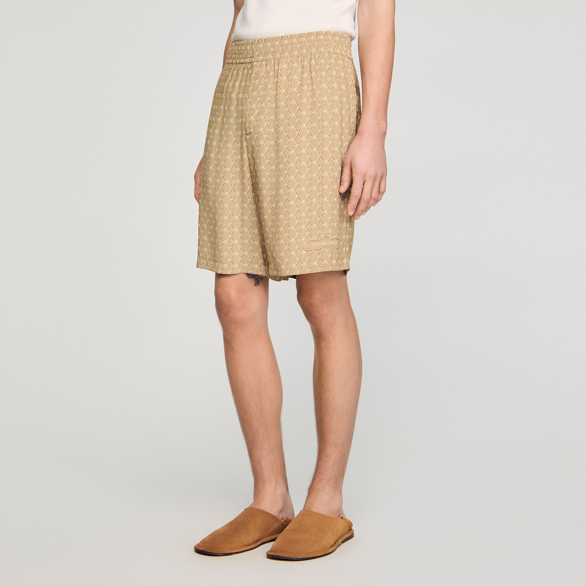 Link print floaty shorts