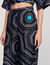 Spiral-print silk trousers