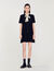 Short dress with polka dot tie