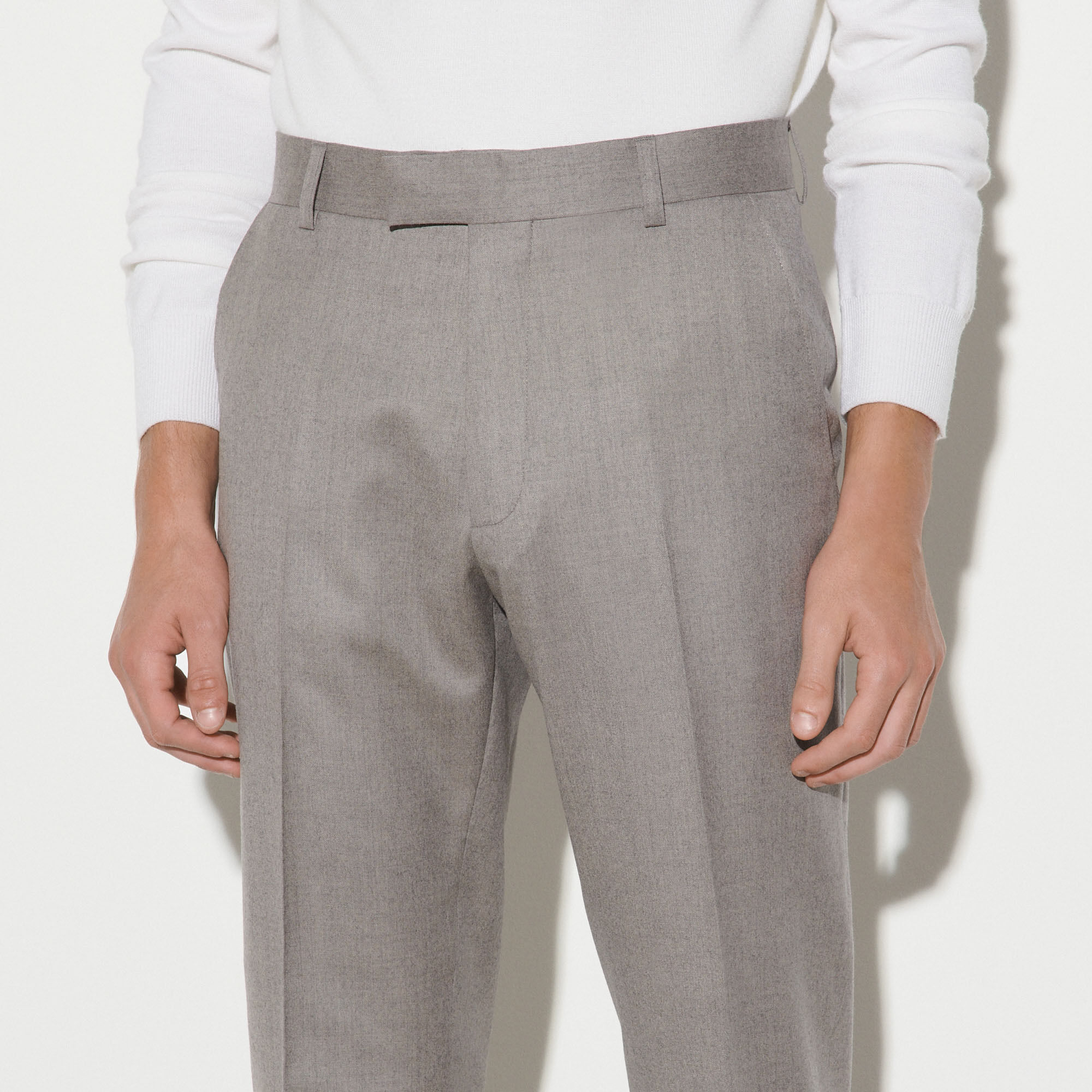 Flannel suit trousers