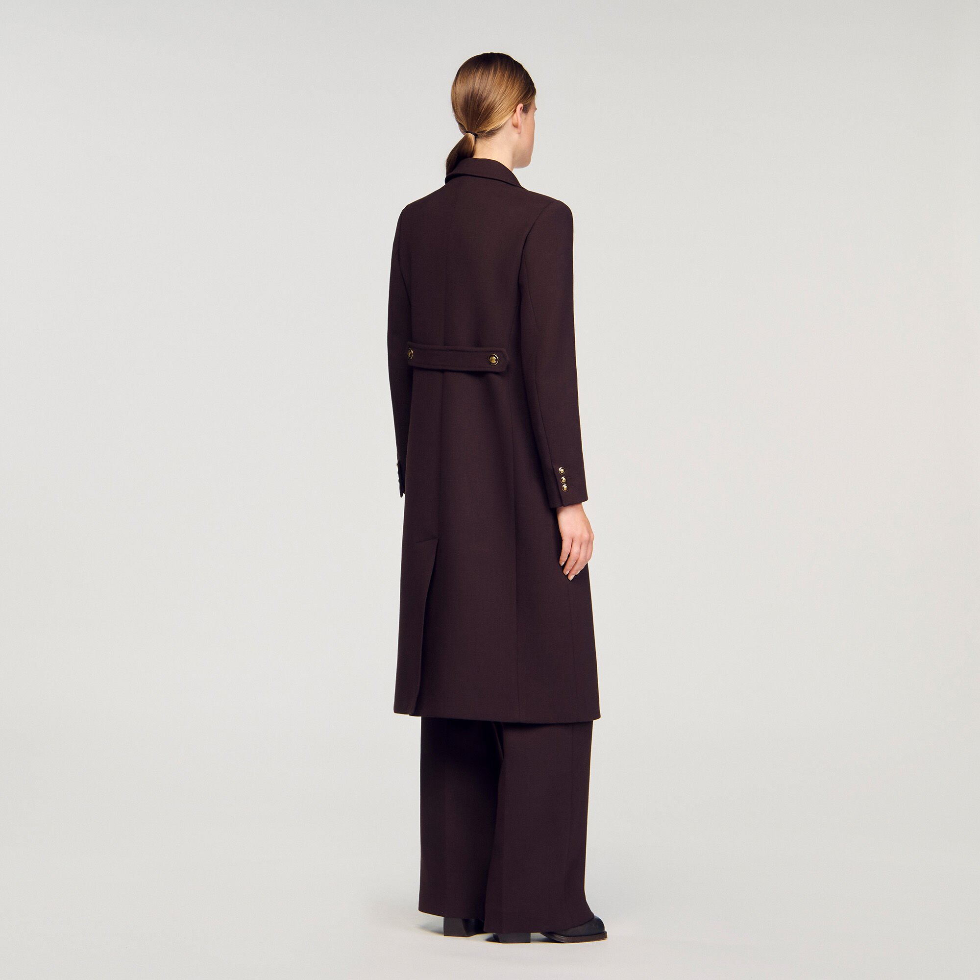 Long double-breasted coat