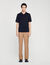 Knitted polo shirt with zip collar