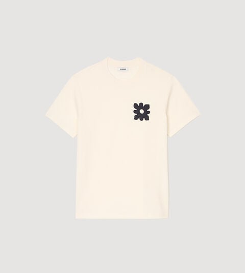 T-shirt with flower detail