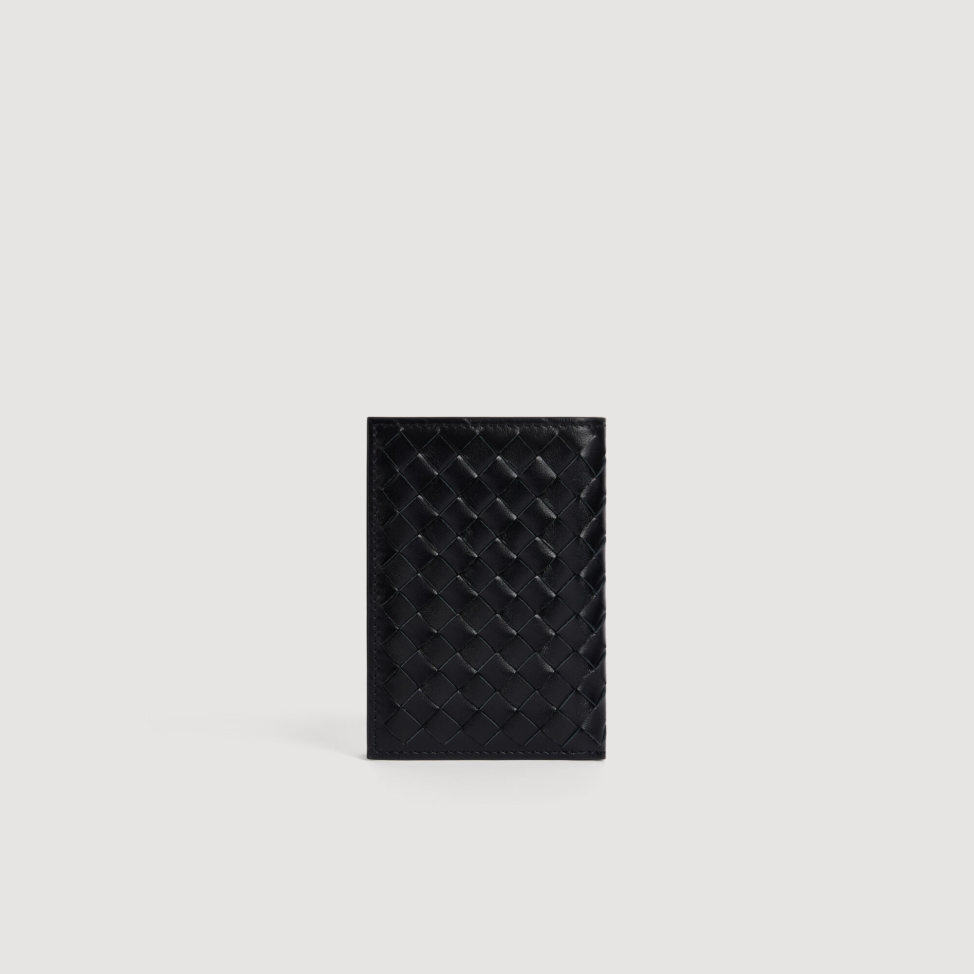 Braided leather card holder - Men | Sandro