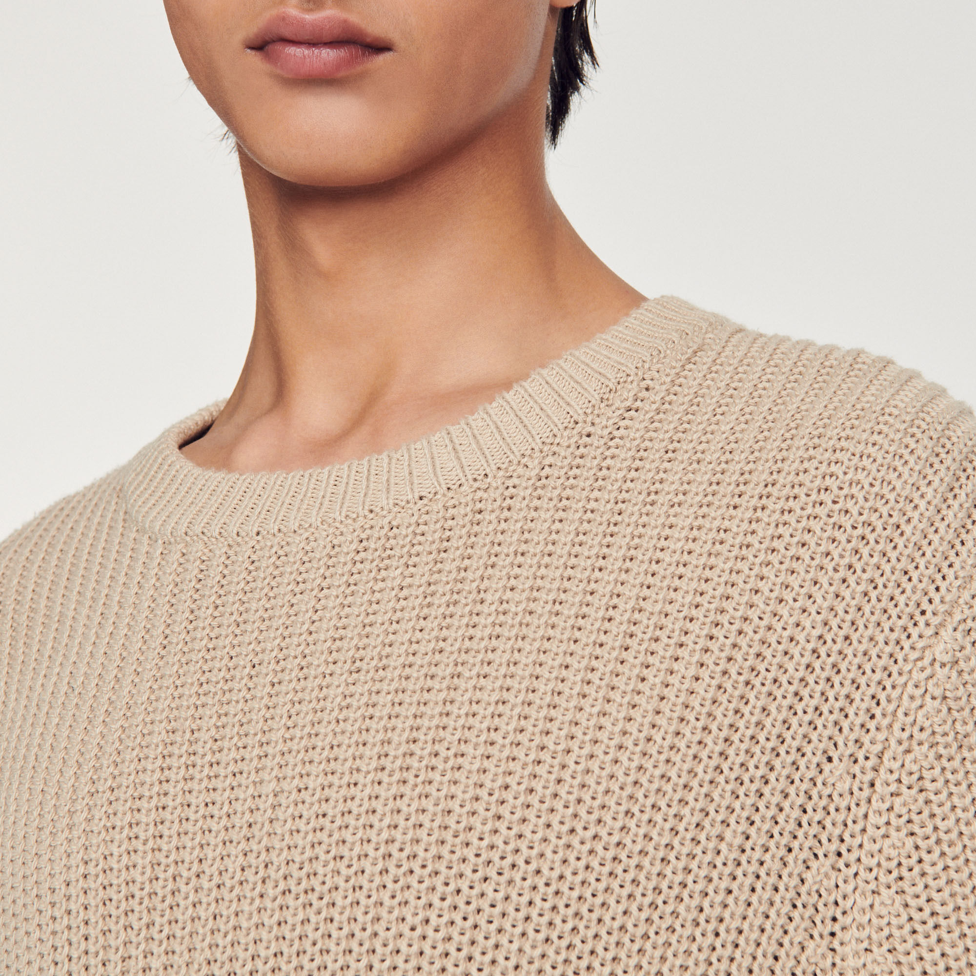 Cotton and silk sweater