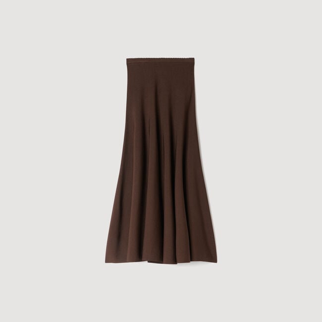 Long sheer-effect skirt