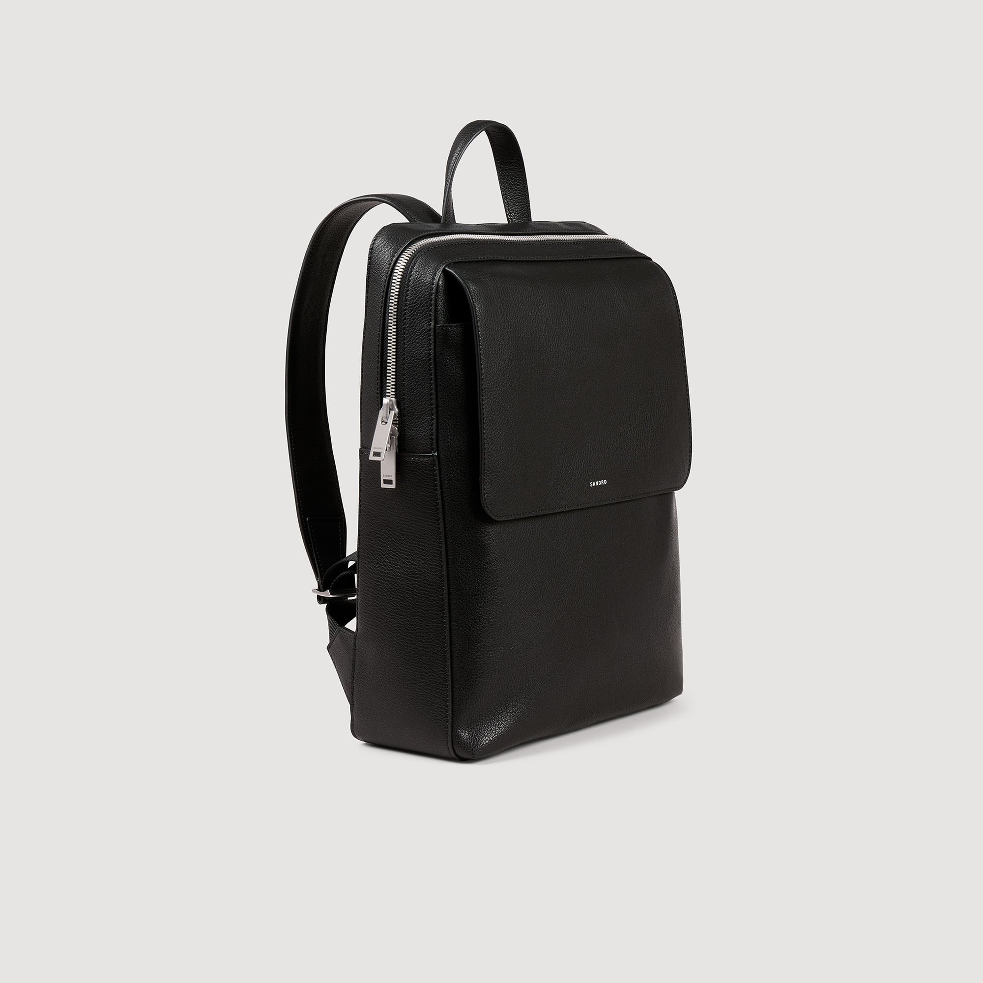Recycled leather backpack