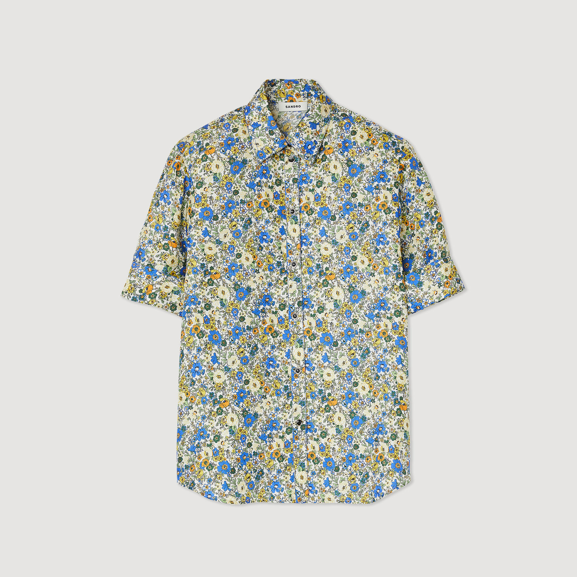 Short-sleeved Blossom print shirt