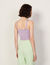 Embroidered knit bra top