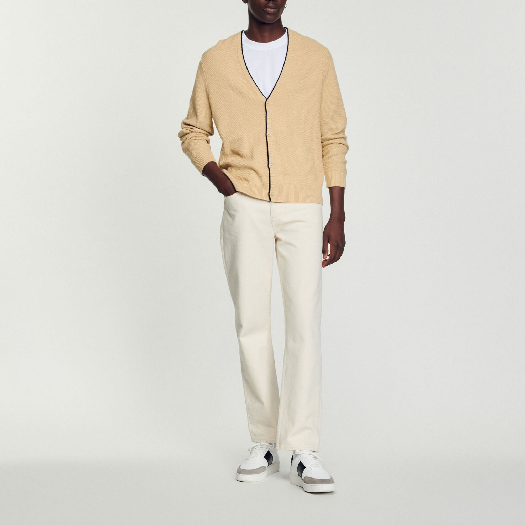 Cardigan with trim