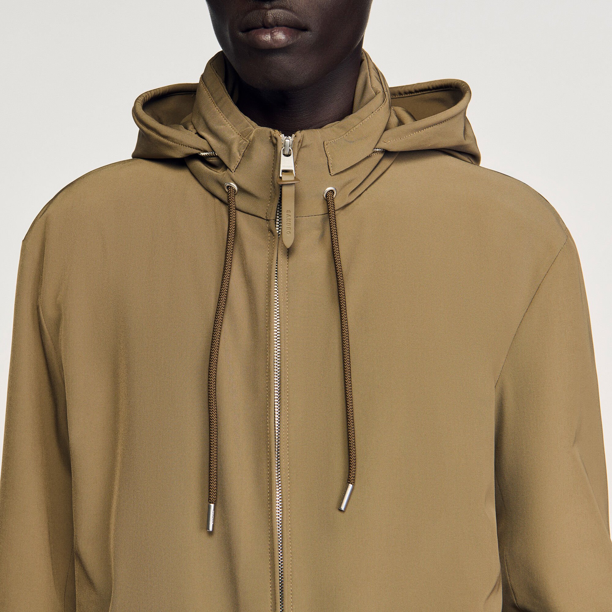Zip-up hooded jacket