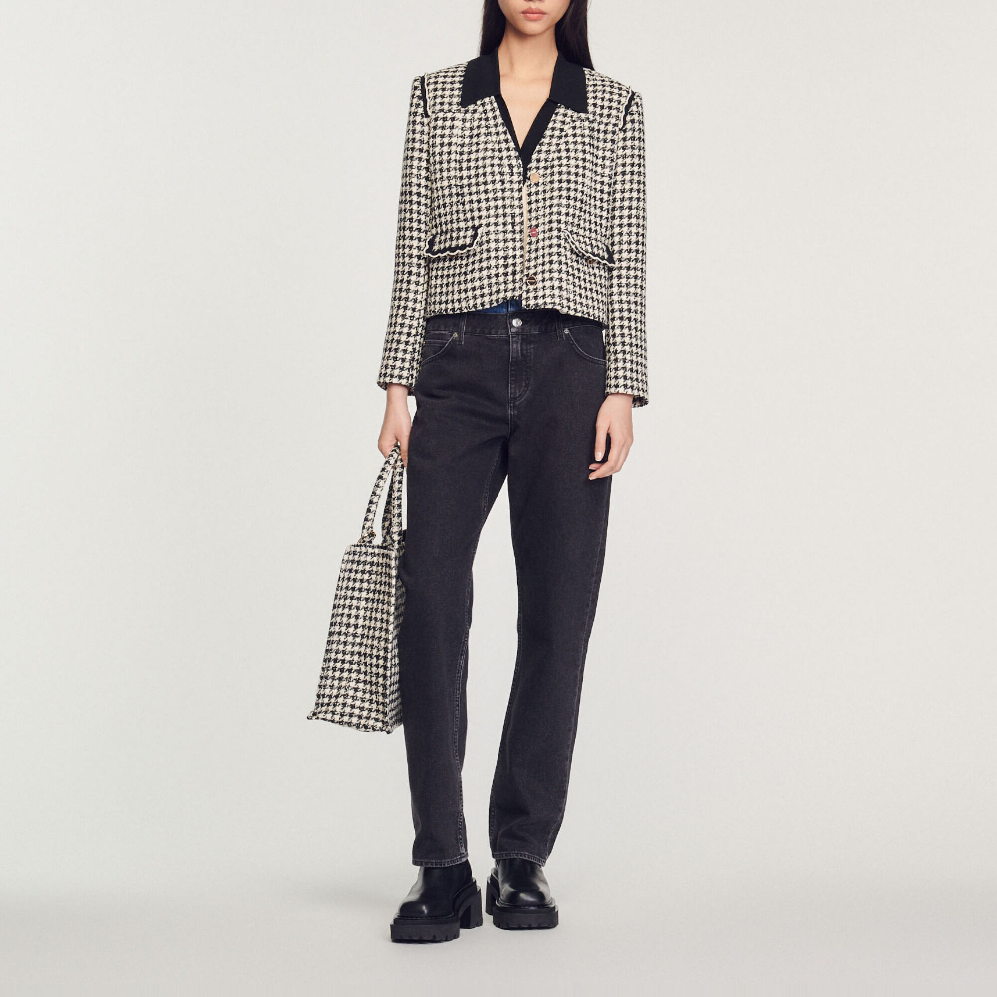 Houndstooth tweed jacket