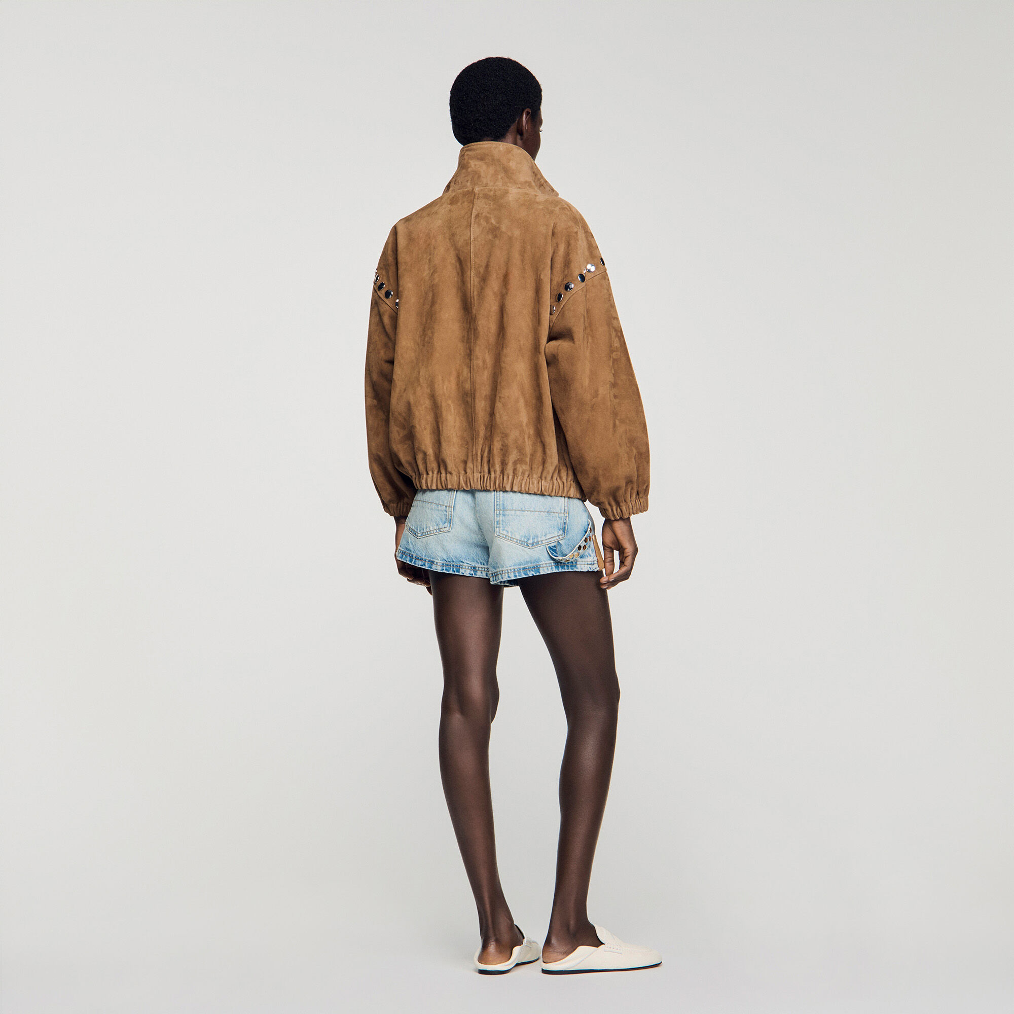 Studded suede jacket