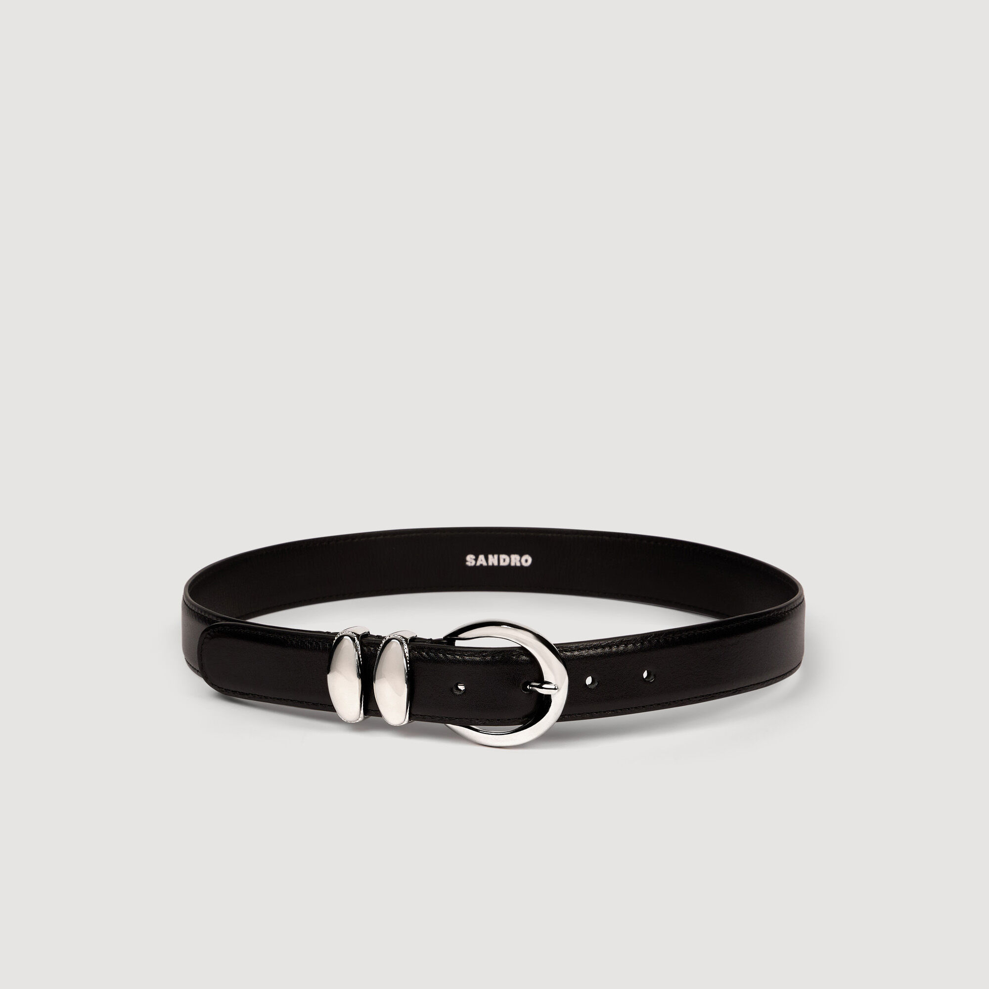 Smooth leather belt