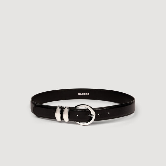 Smooth leather belt