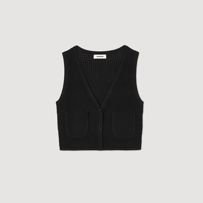 Decorative knit cardigan