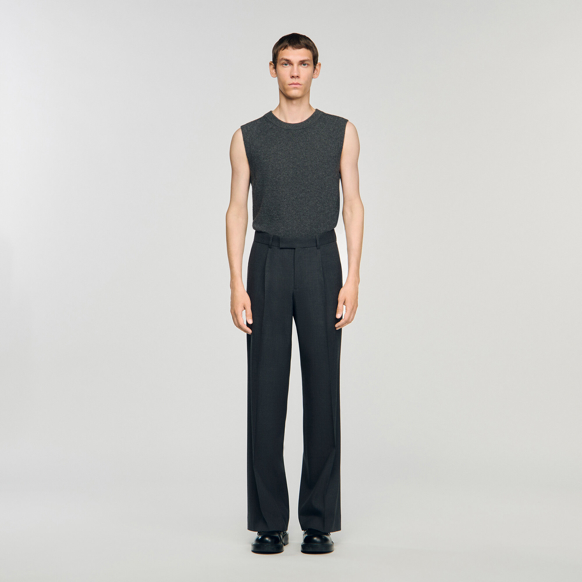 Wool suit trousers