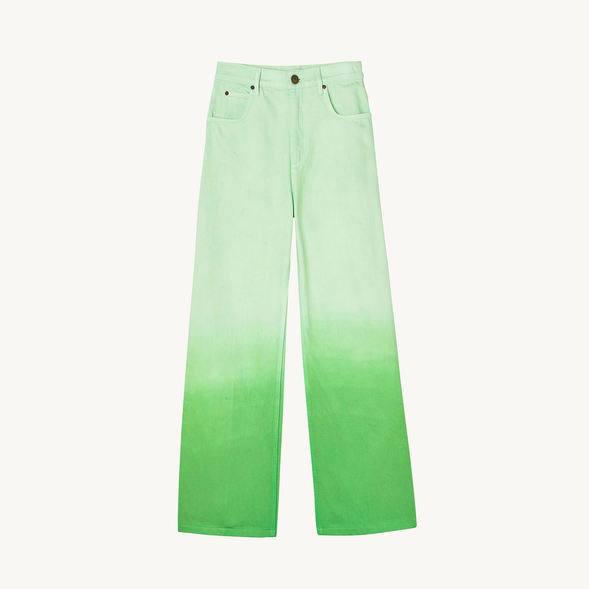 Straight-leg gradient-effect jeans
