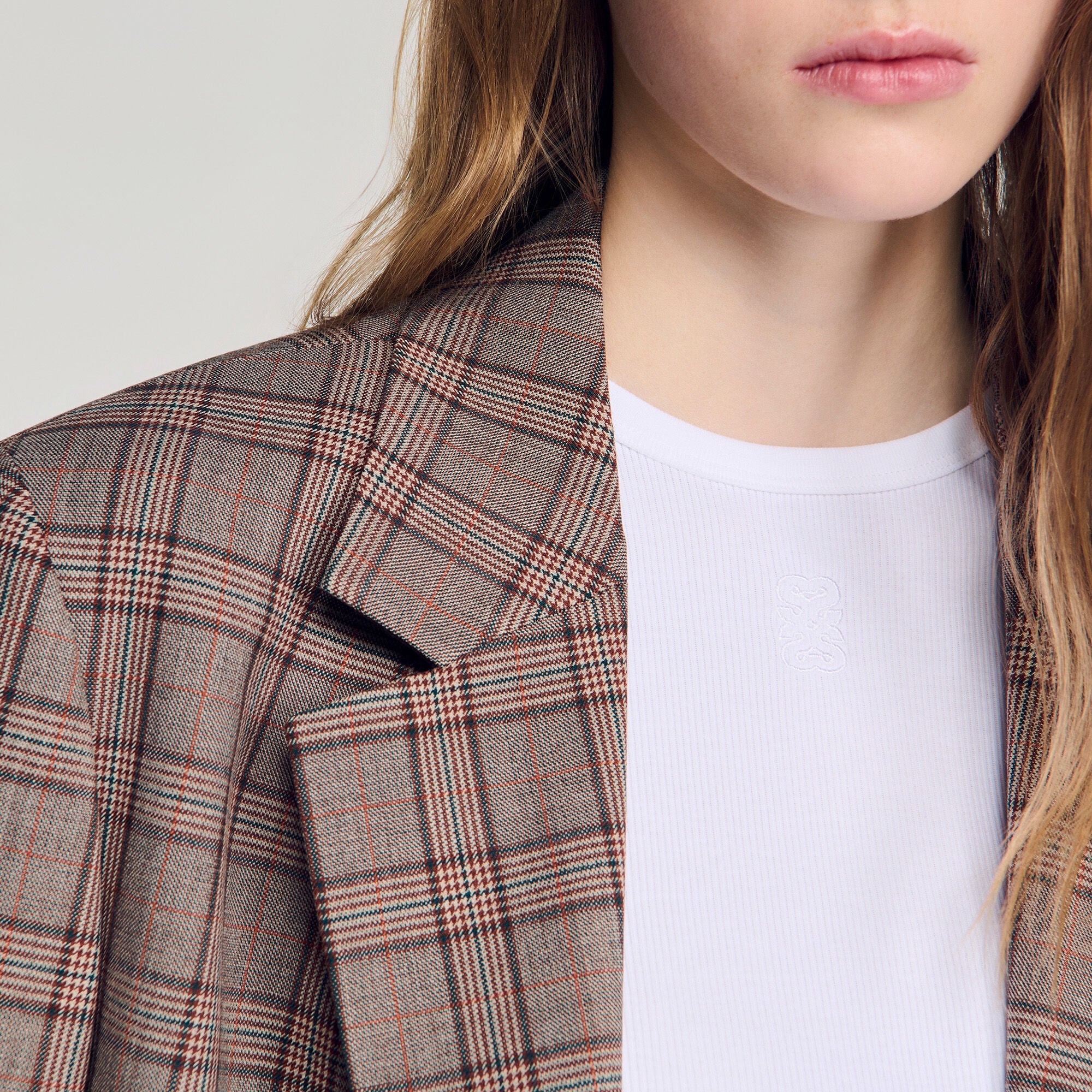 Check suit jacket