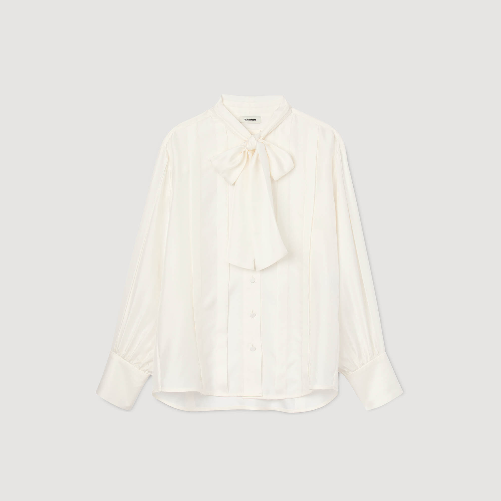 Silk lavallière shirt