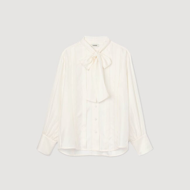 Silk lavallière shirt