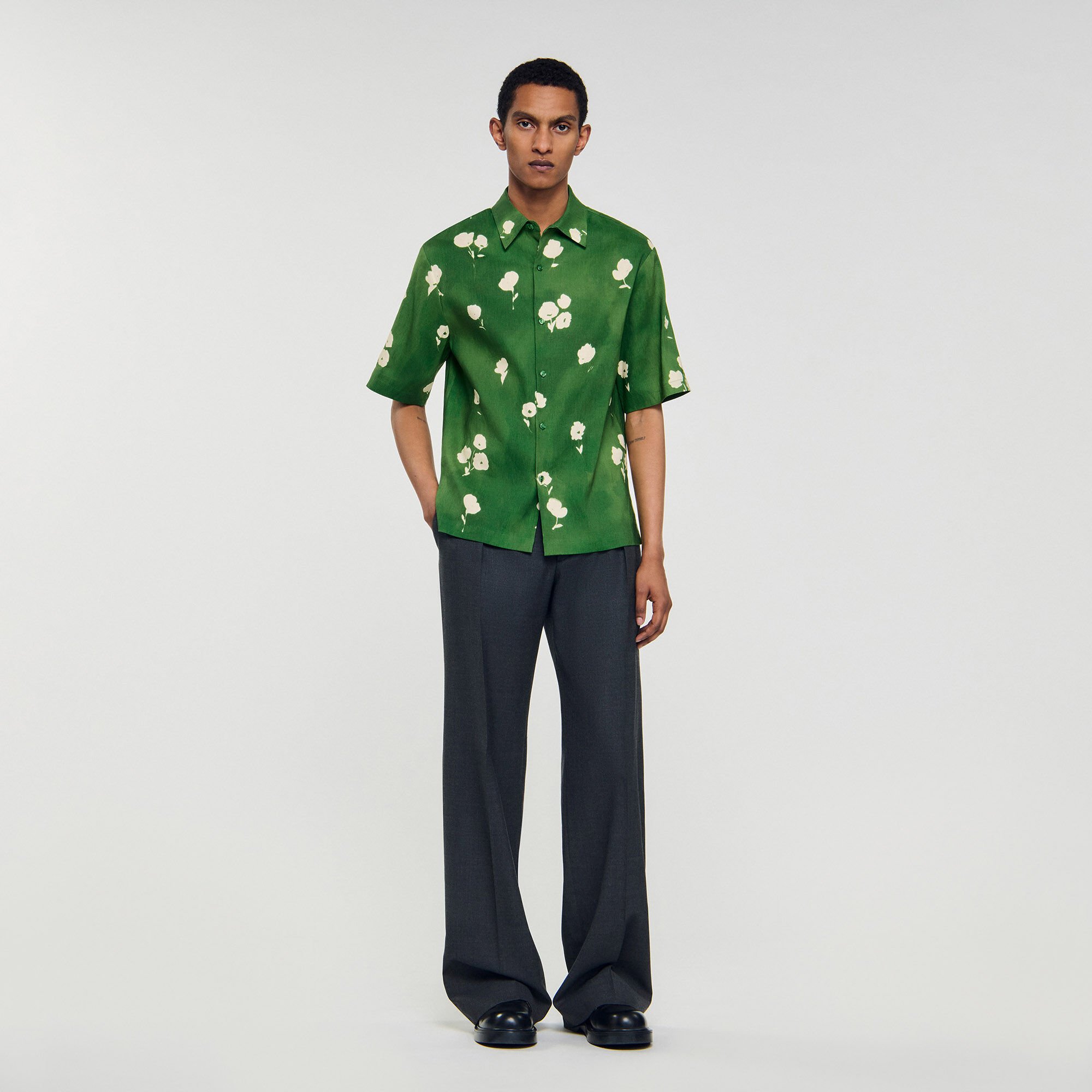 Floral motif shirt