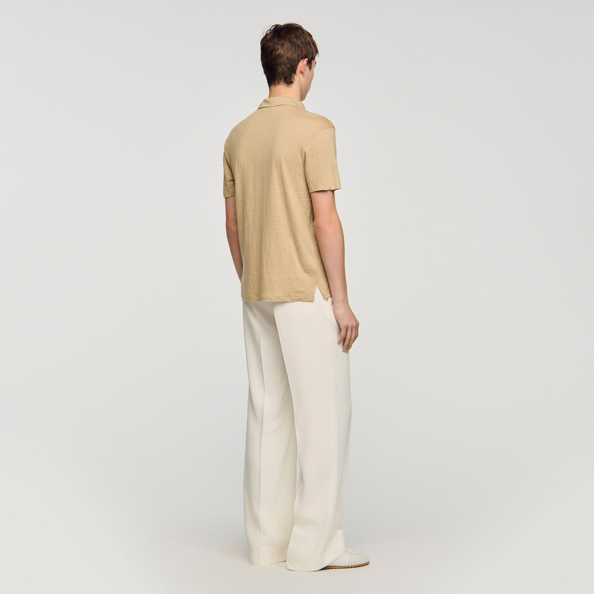 Linen polo shirt