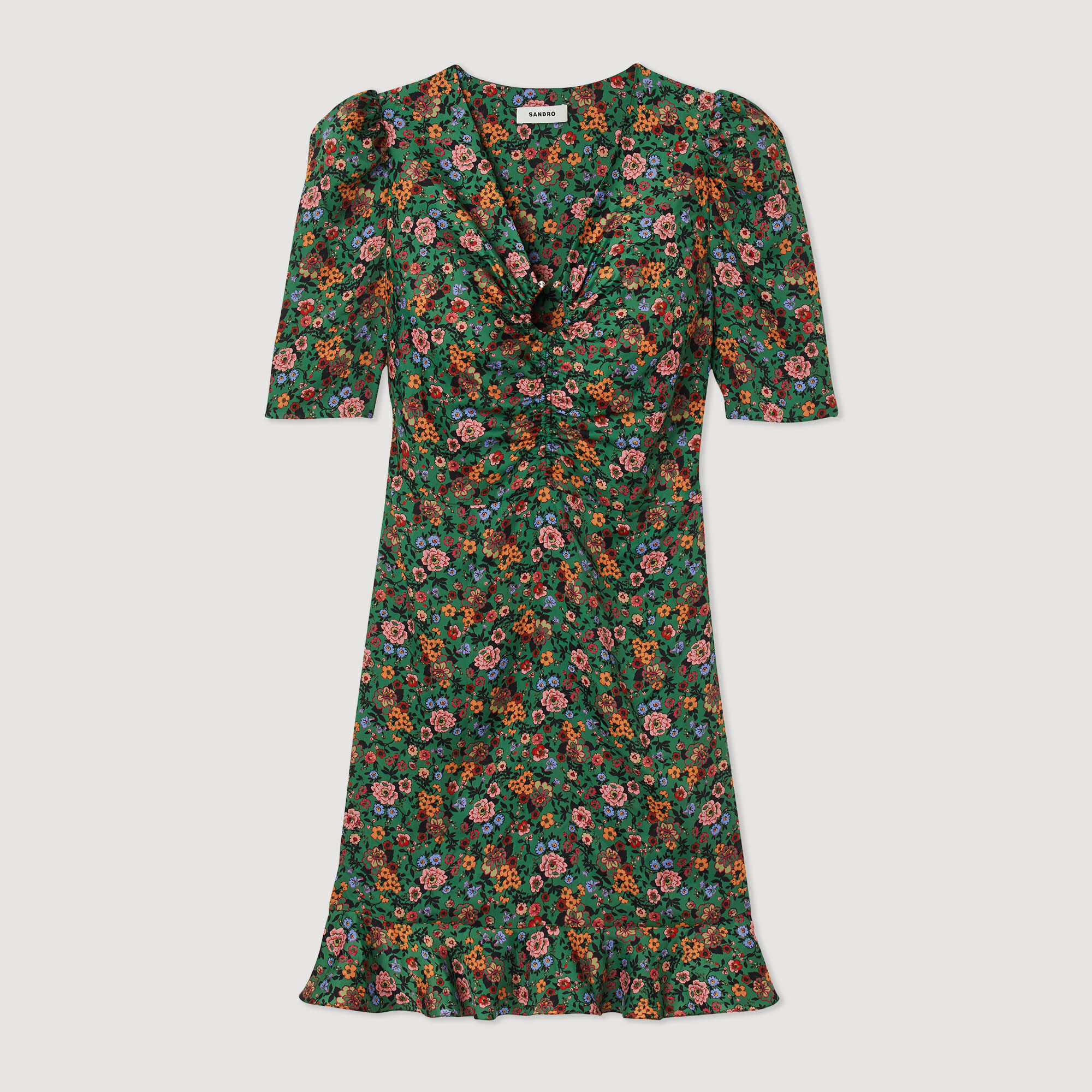 Short dress with Autumn Flowers print