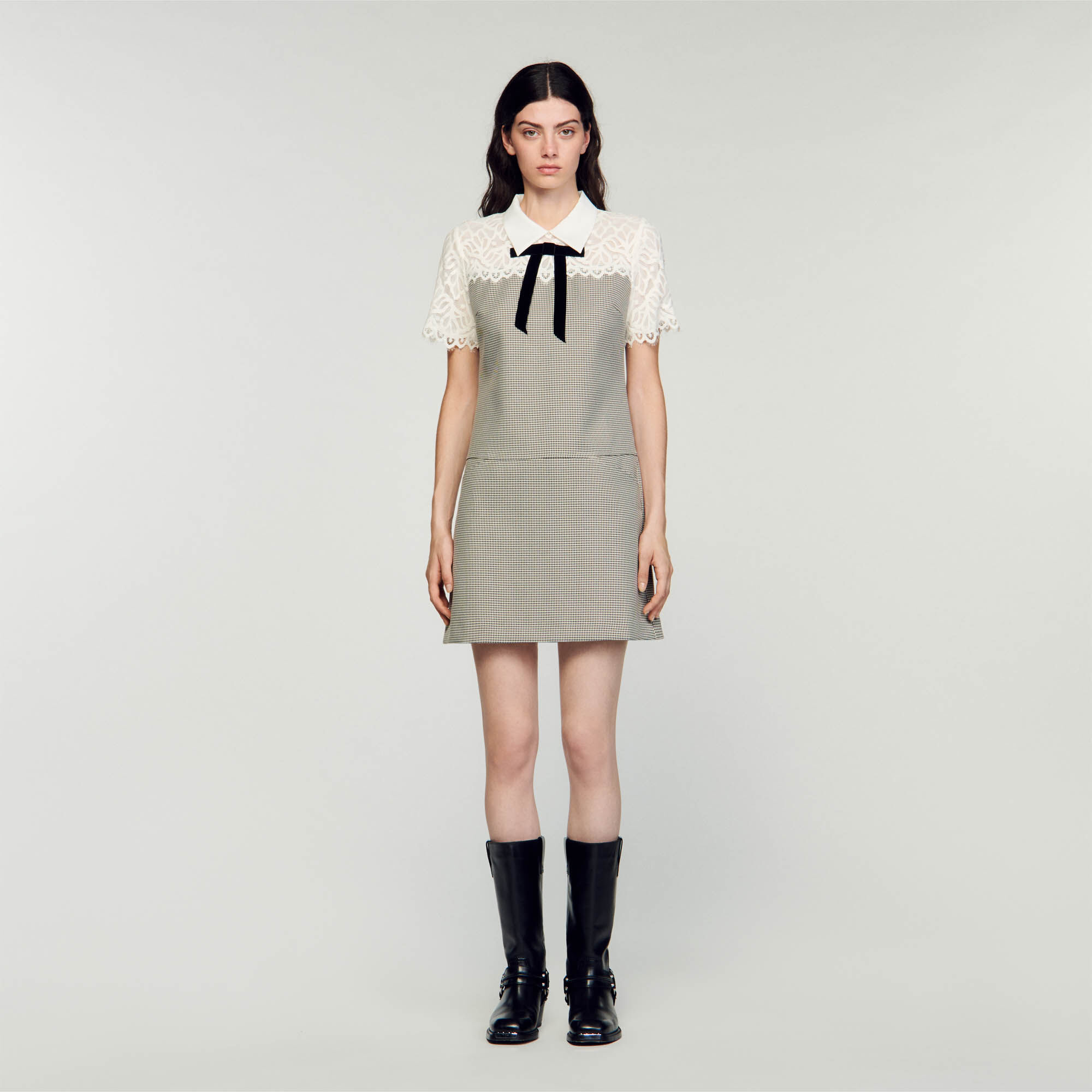 Sandro black and white dress on sale