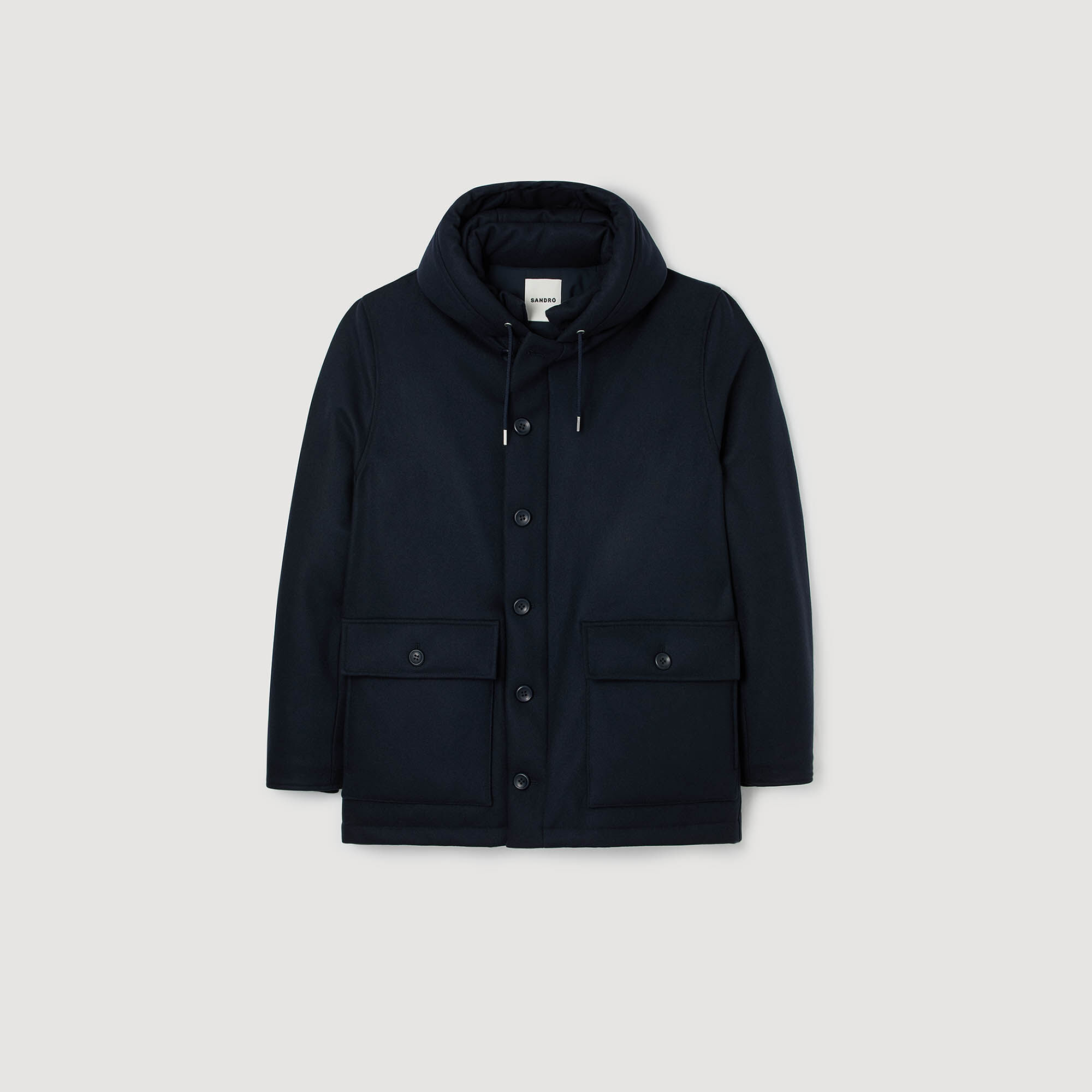Hooded wool parka Hooded wool parka