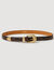 Python-effect leather belt