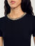 T-shirt with rhinestone trim