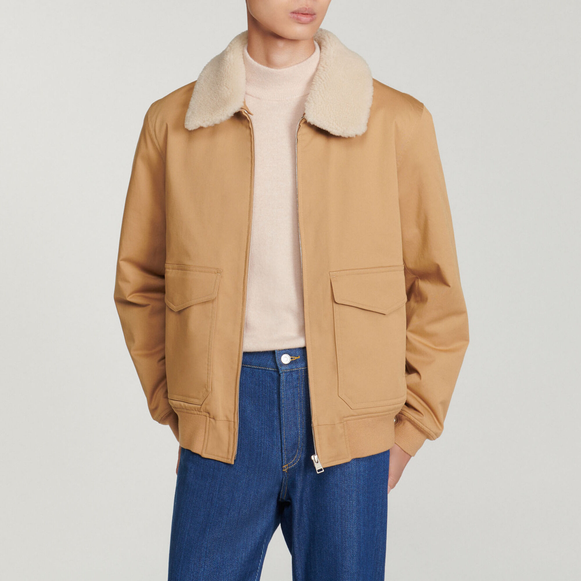 Cotton aviator jacket