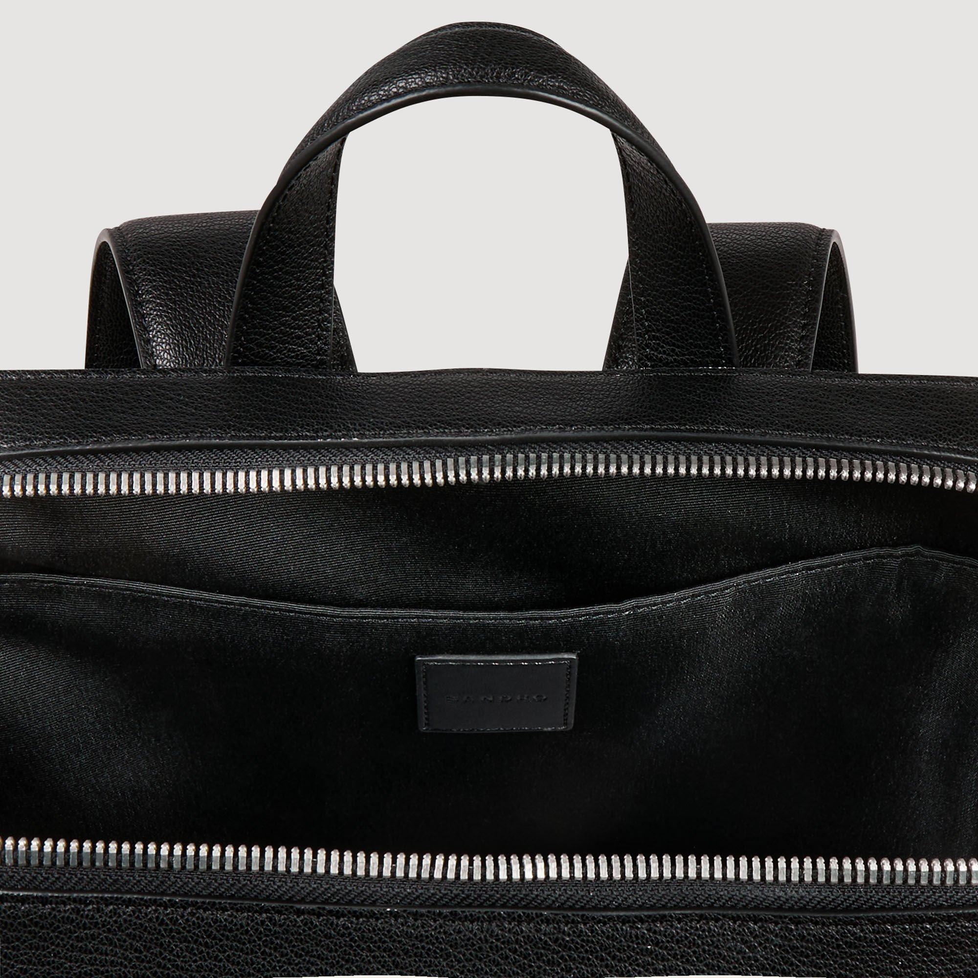 Recycled leather backpack