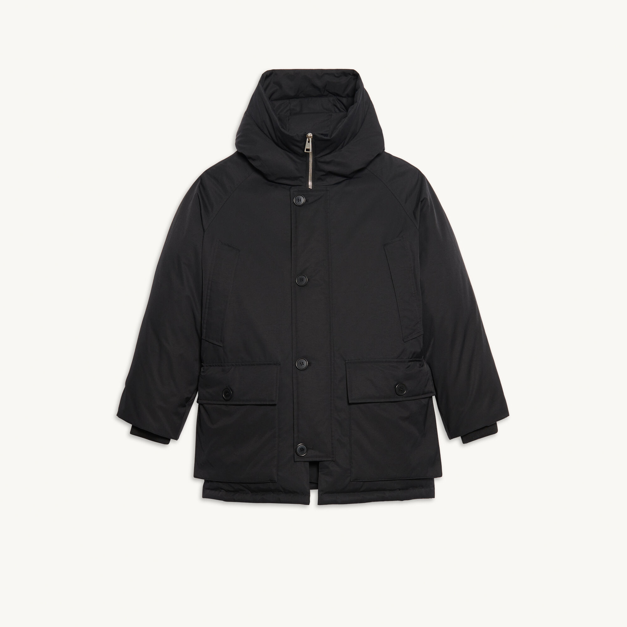Parka with hood