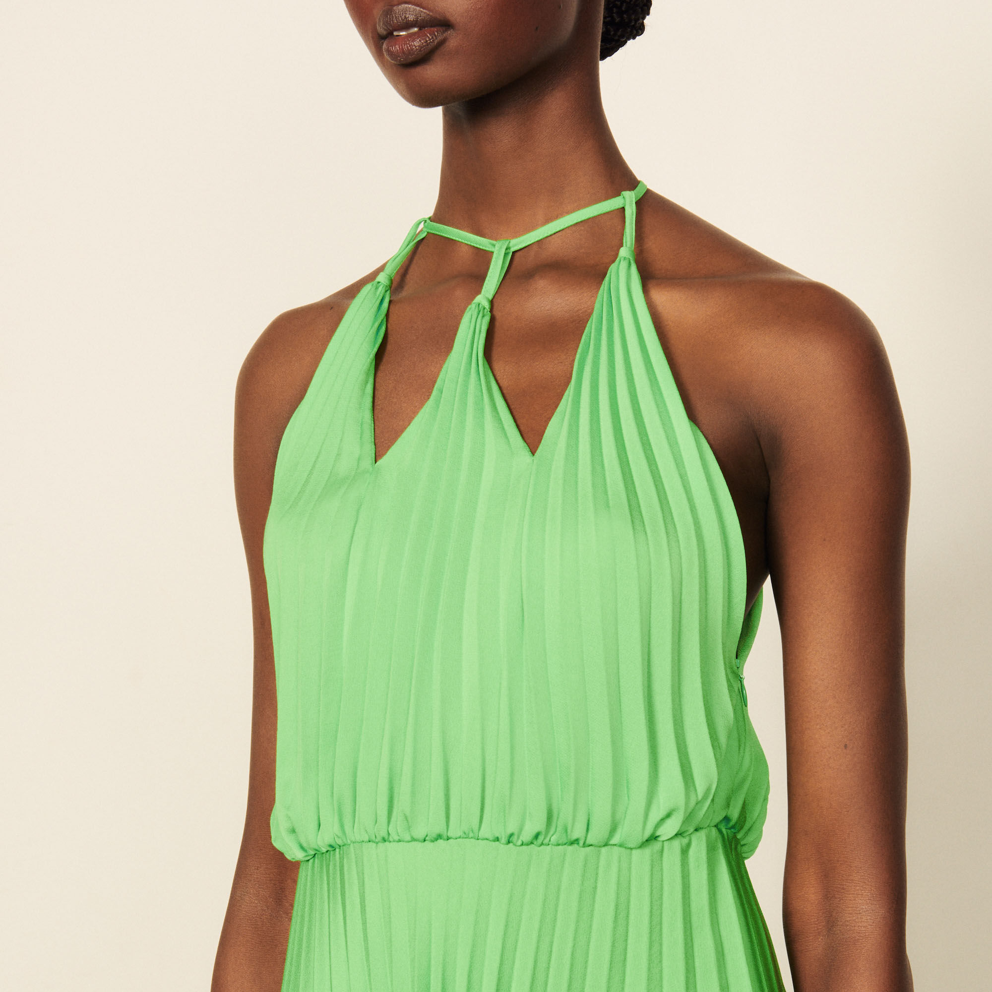 Long pleated dress