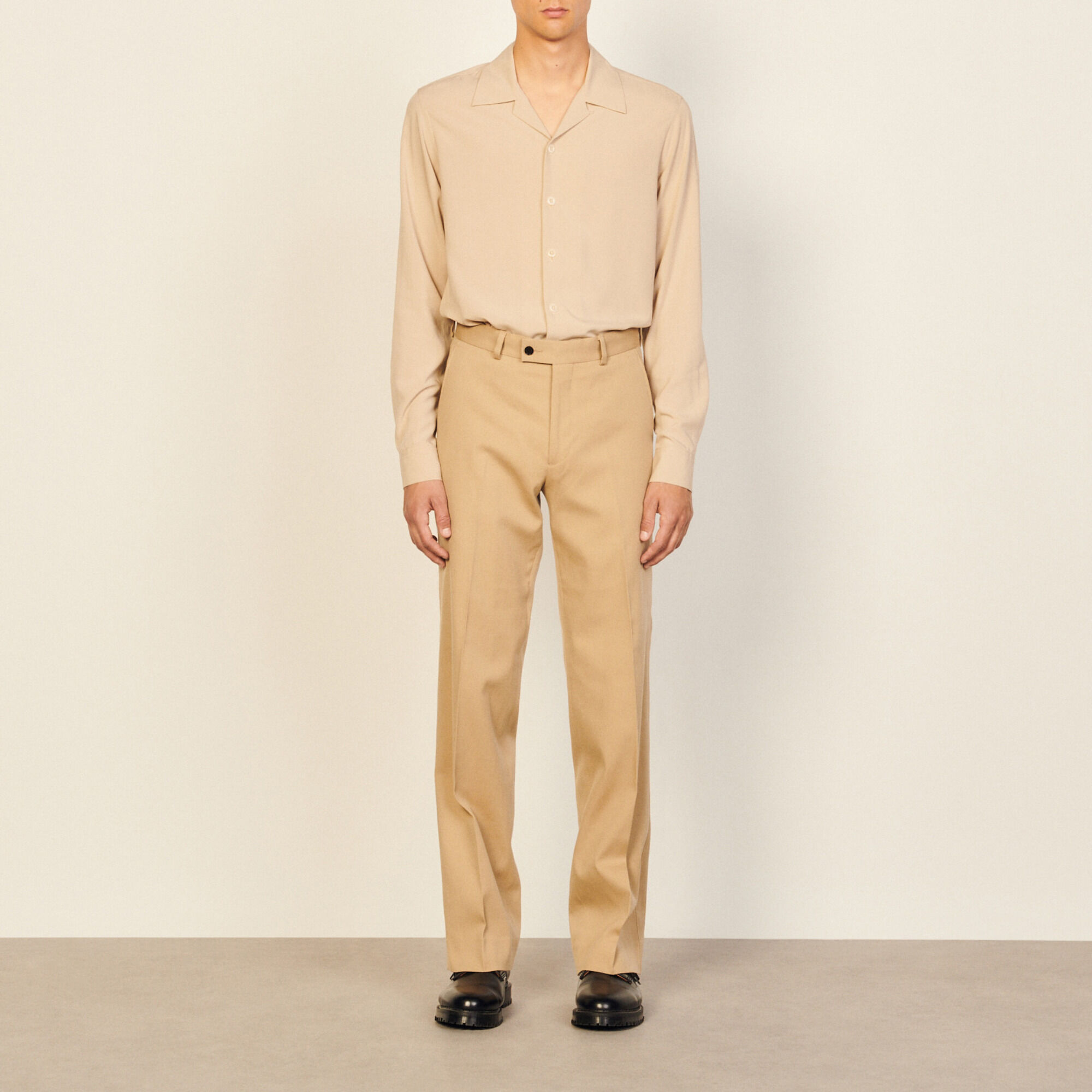 Cool wool suit trousers