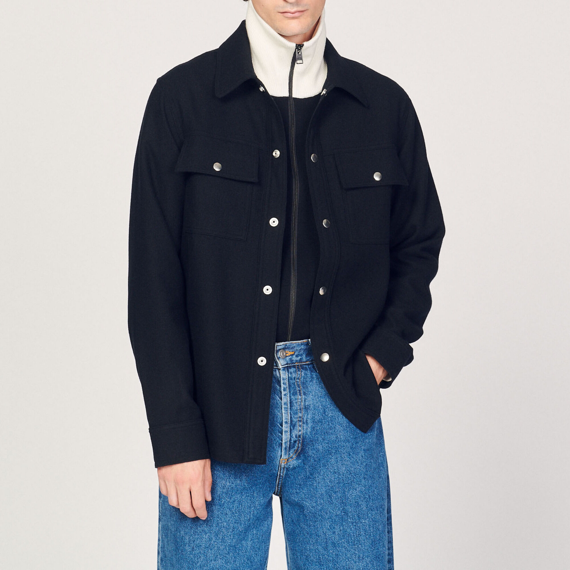 Wool overshirt
