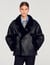Short shearling coat
