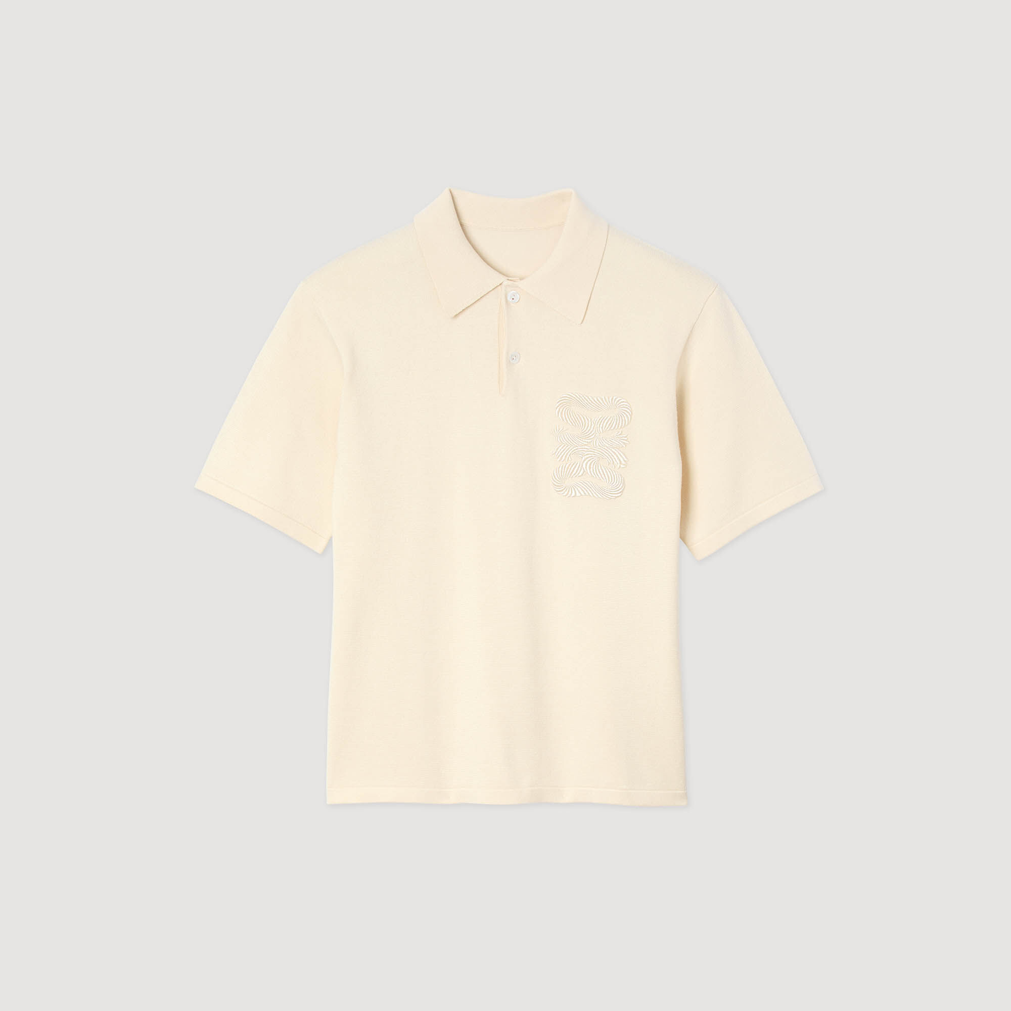 Polo with rope embroidery